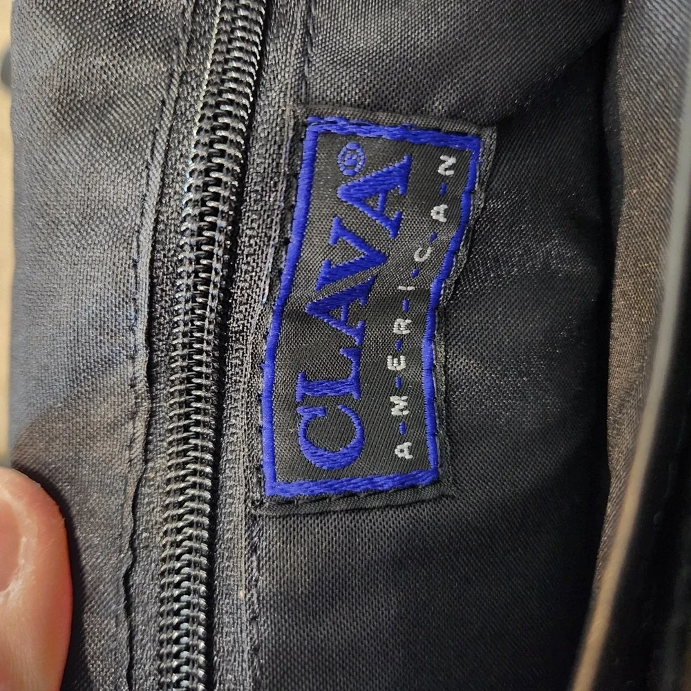VTG Clava American Black Leather Colonial Fort Worth‎ Texas Briefcase Laptop Bag